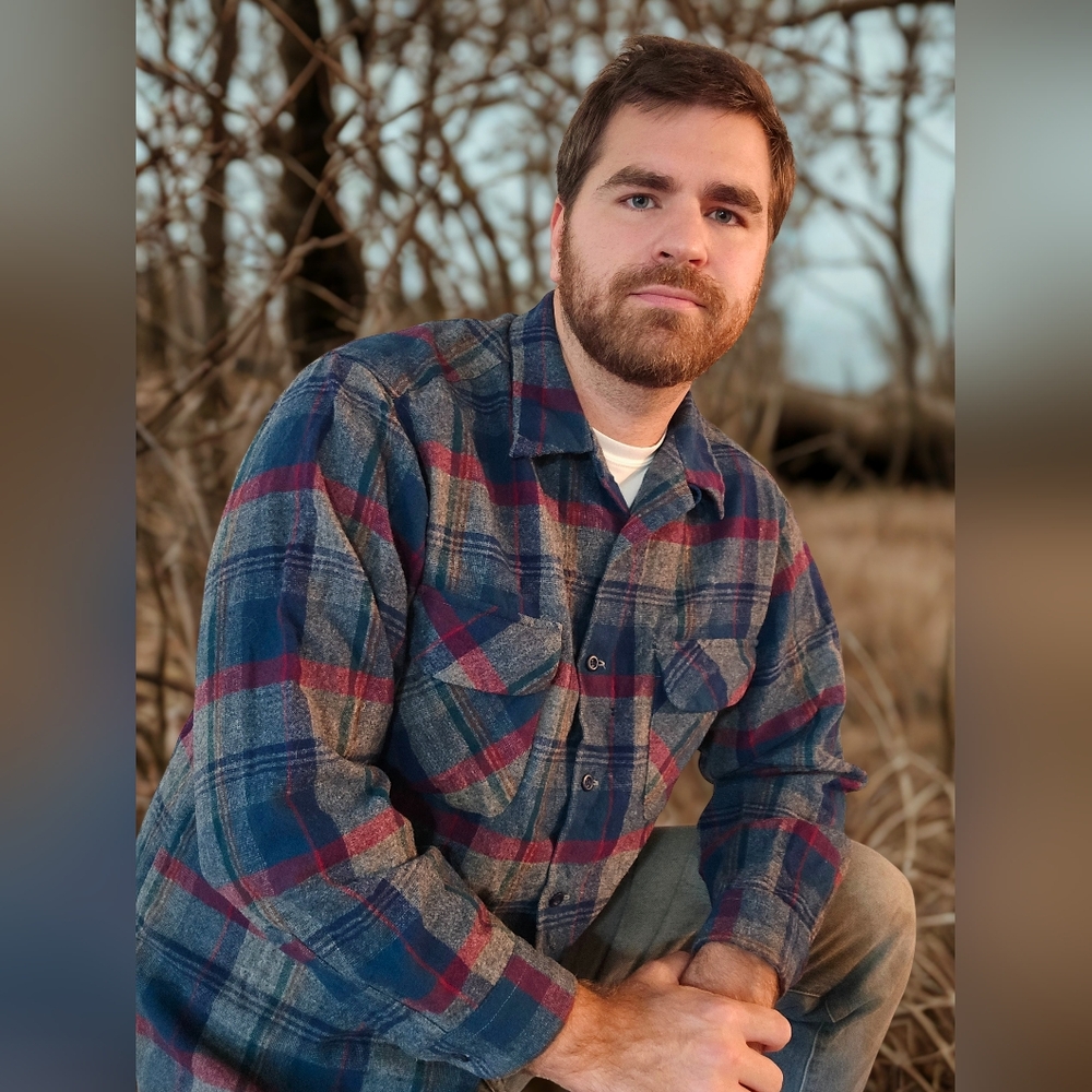 Pendleton Wool Flannel Shirt in Blue and Red